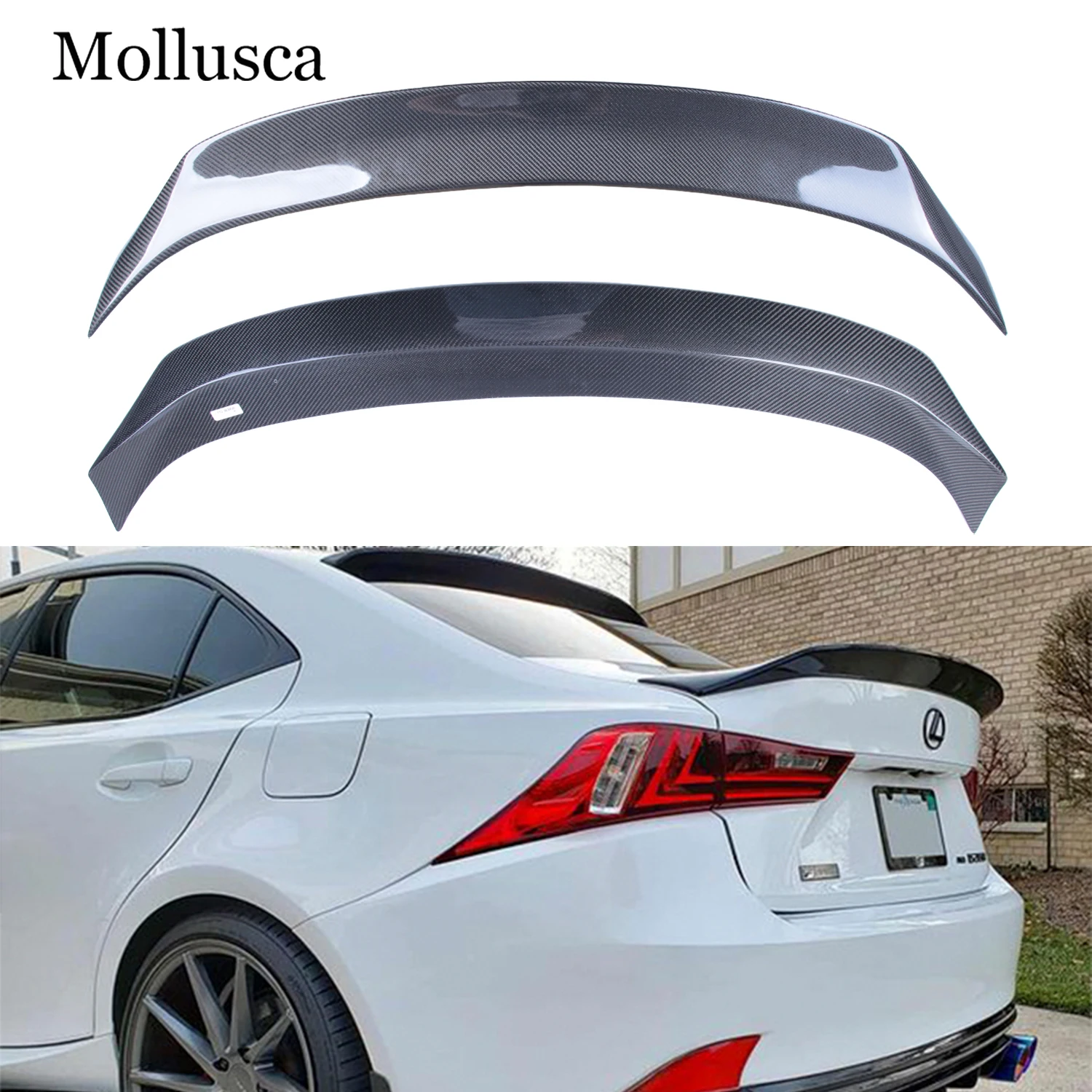 

For Lexus IS E3 3rd generation CT1 Style Carbon fiber Rear Spoiler Trunk wing 2013-2020