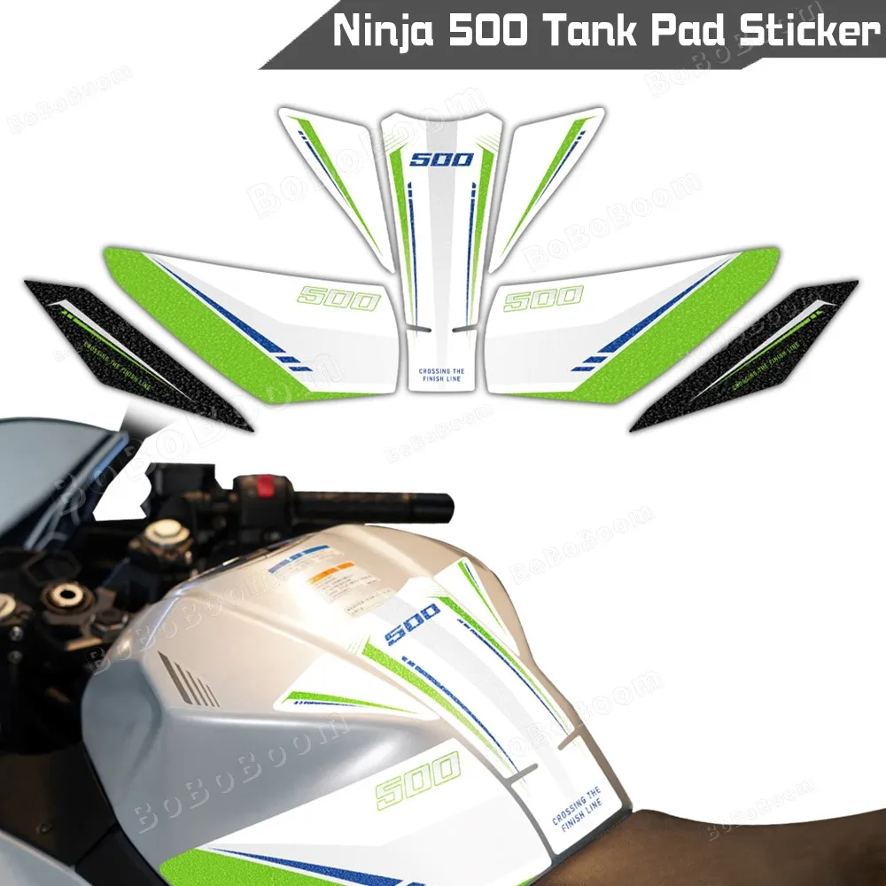 

Motorcycle Thick Frosted Fuel Tank Pad Protector Sticker Set Anti-slip Waterproof Decals For NINJA500 Ninja 500 ninja 500 se