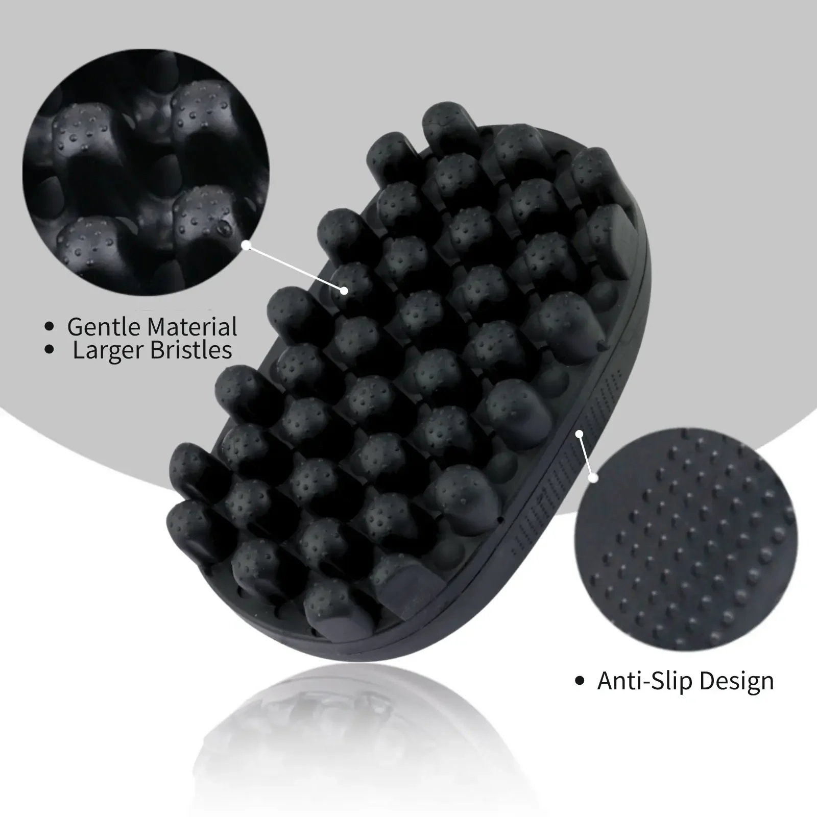 NEW Nonslip Rubber Curling Brush Sponge Glove Afro Natural Coil Wave Hair Brush Twist Styling Comb Salon Curly Hairdressing Tool