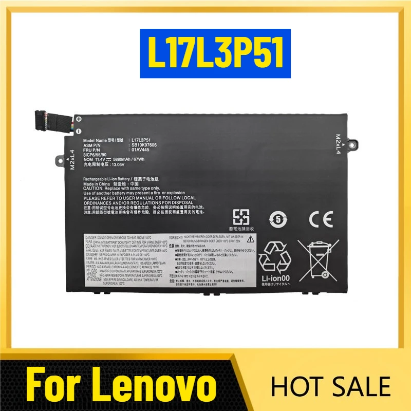 

Laptop Battery for Lenovo ThinkPad E490 E580 E585 E14 E15 L17L3P51 M3P52