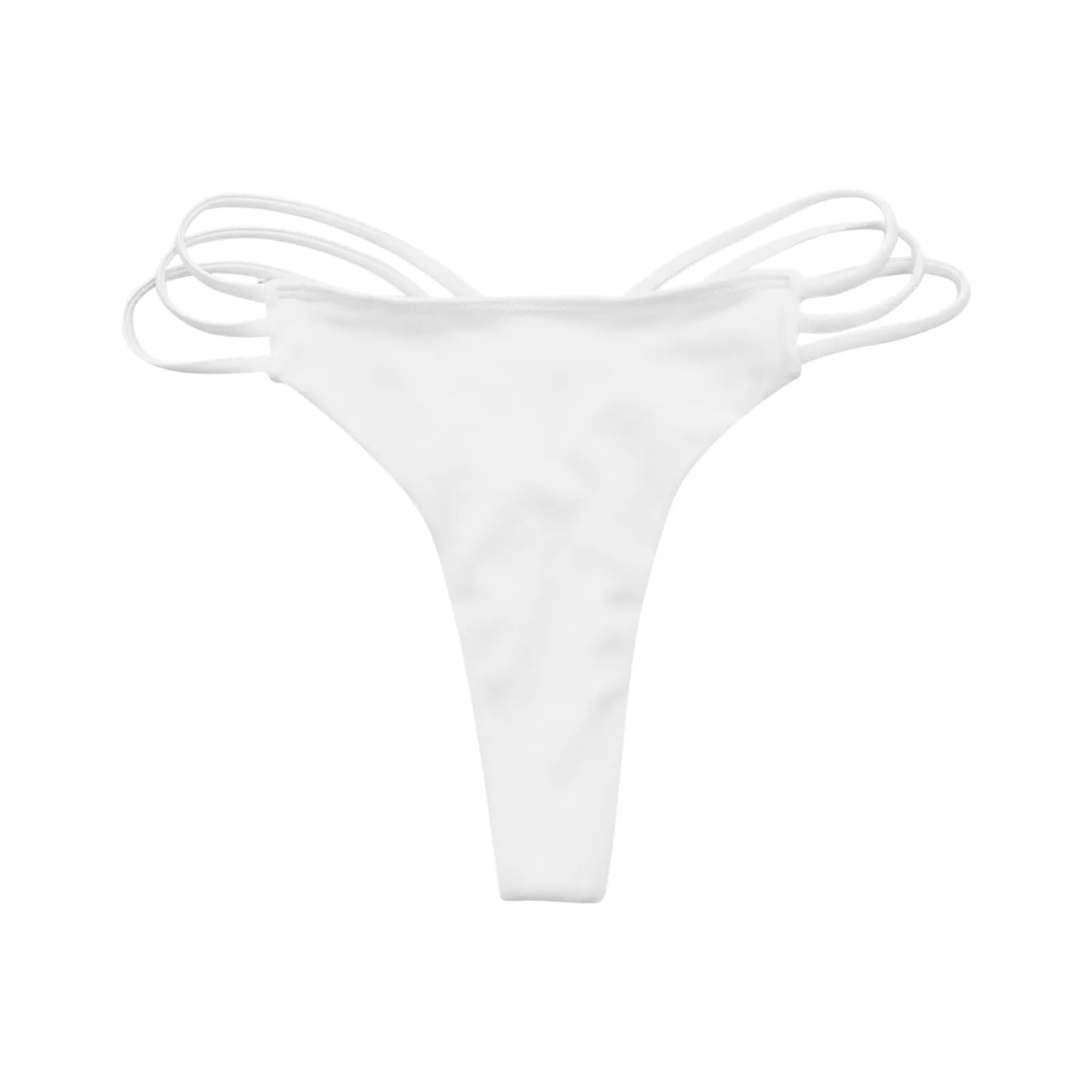 White Colors Briefs Cross Strap Bikinis Bottom Panties Creative Women Sexy Summer Night Party Thong Briefs Swimwear Beachwear image 3