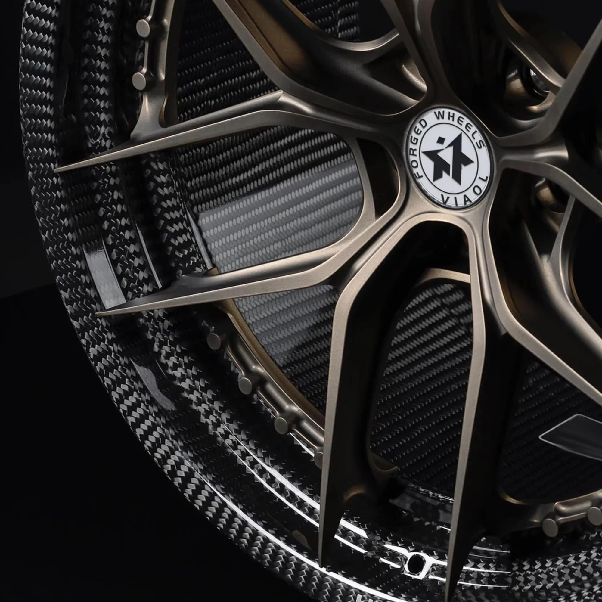 Viaol 2P 3P 5x120 Forged Wheels Carbon Fiber  5x112 5x130  20 21 22 Inches for Racing Car Aluminum Rims for F80 F82 RSQ8