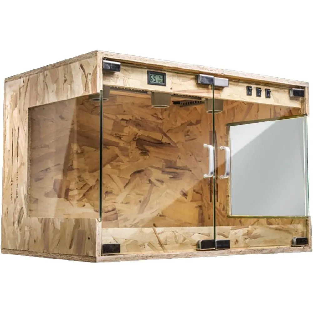 

Reptile Breeding Enclosure - Transparent Insect Habitat Terrarium for Snakes, Lizards & Scorpions (Brown, 80x40x40cm)
