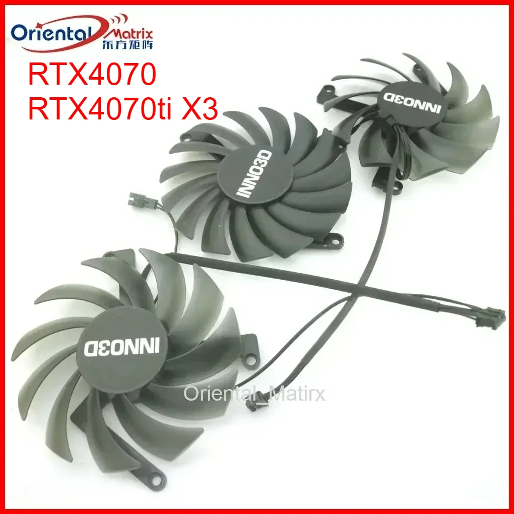 

CF-12910S CF-12915S 85 мм DC12V 0,35A 4-контактный вентилятор графического процессора для INNO3D RTX4070 RTX4070ti X3 Вентилятор охлаждения видеокарты