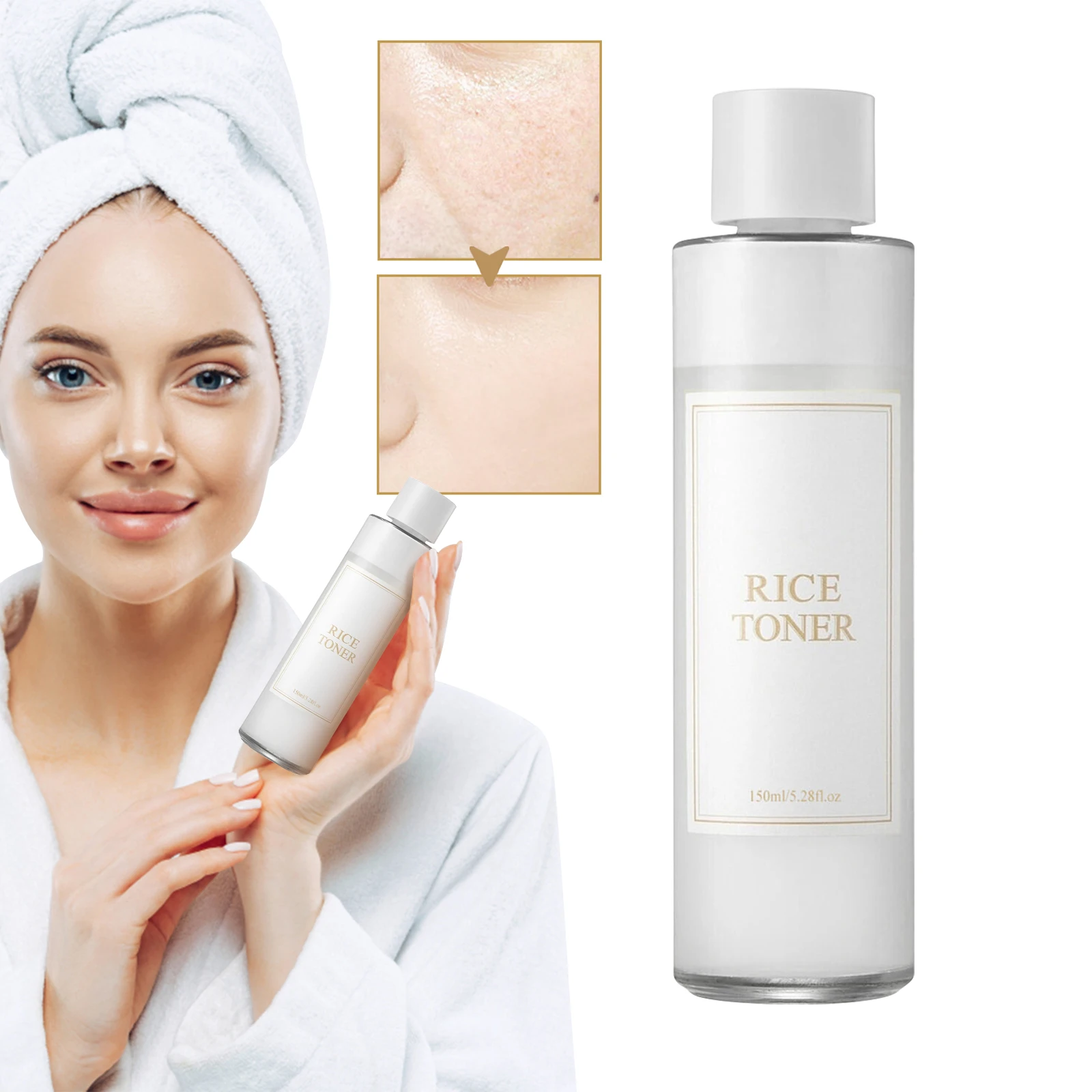 150ml Rice Serum White Rice Whitening Face Serum Wrinkle Remove Fine Lines Cream Anti Aging Firming Serum Rice Moisturizer