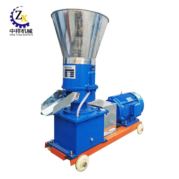 Processing Granulator Price Flat Die Extruder Poultry Animal Chicken Fish Pelletizer Feed Mini Mill Pellet Making Machine