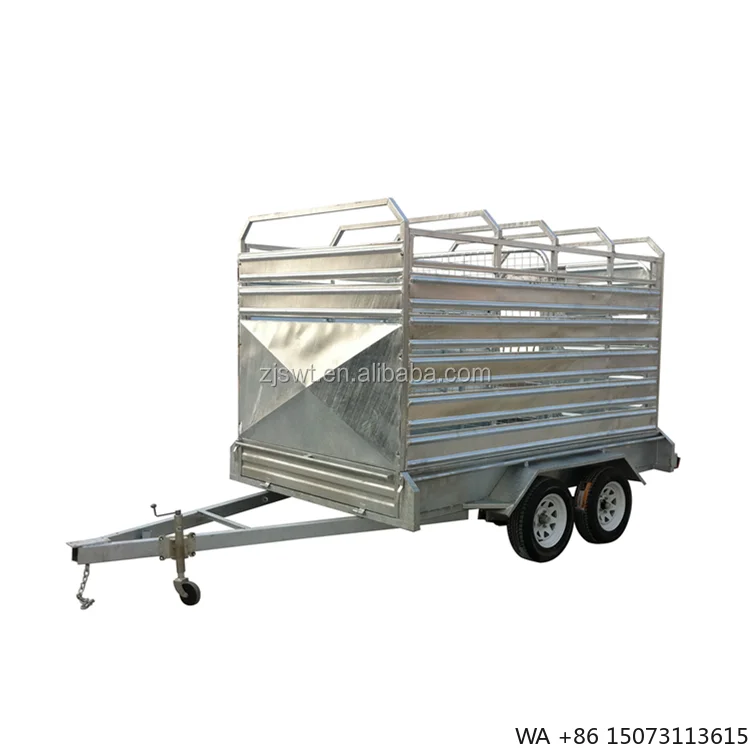 9x5 Galvanized Cattle Crate Trailer 2000kg GVW