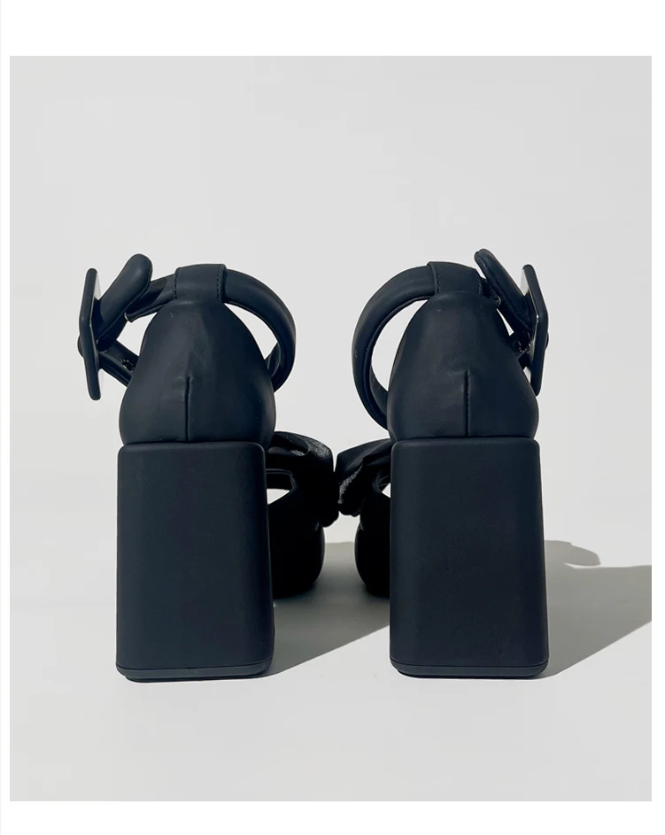 สีชมพูรองเท้าส้นสูงรองเท้าแตะผู้หญิงหวาน Girly สไตล์รองเท้าสุภาพสตรีสีดํารองเท้า Lolita รองเท้ารองเท้าส้นสูง