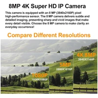 REVOTECH 8MP 5MP POE Mini Type IP Camera Lens Indoor Metal Security ONVIF P2P CCTV System Video Surveillance Cam 3