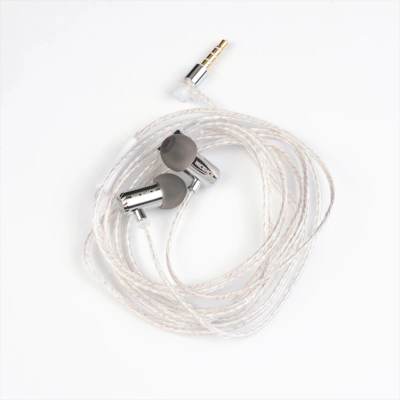 NICEHCK X39 IEM Aluminum Alloy Shell HIFI Microphone Earbud 6mm Titanium Plated Dynamic Headset Bass Vocal DJ In-ear Earphone