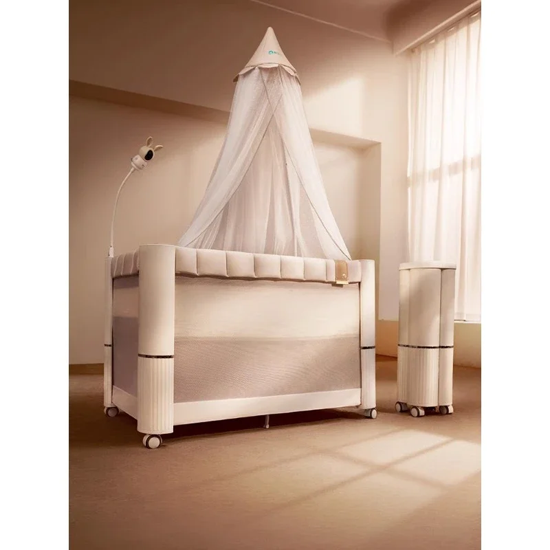 

Sleeping crib Folding queen bed Movable newborn crib crib Smart