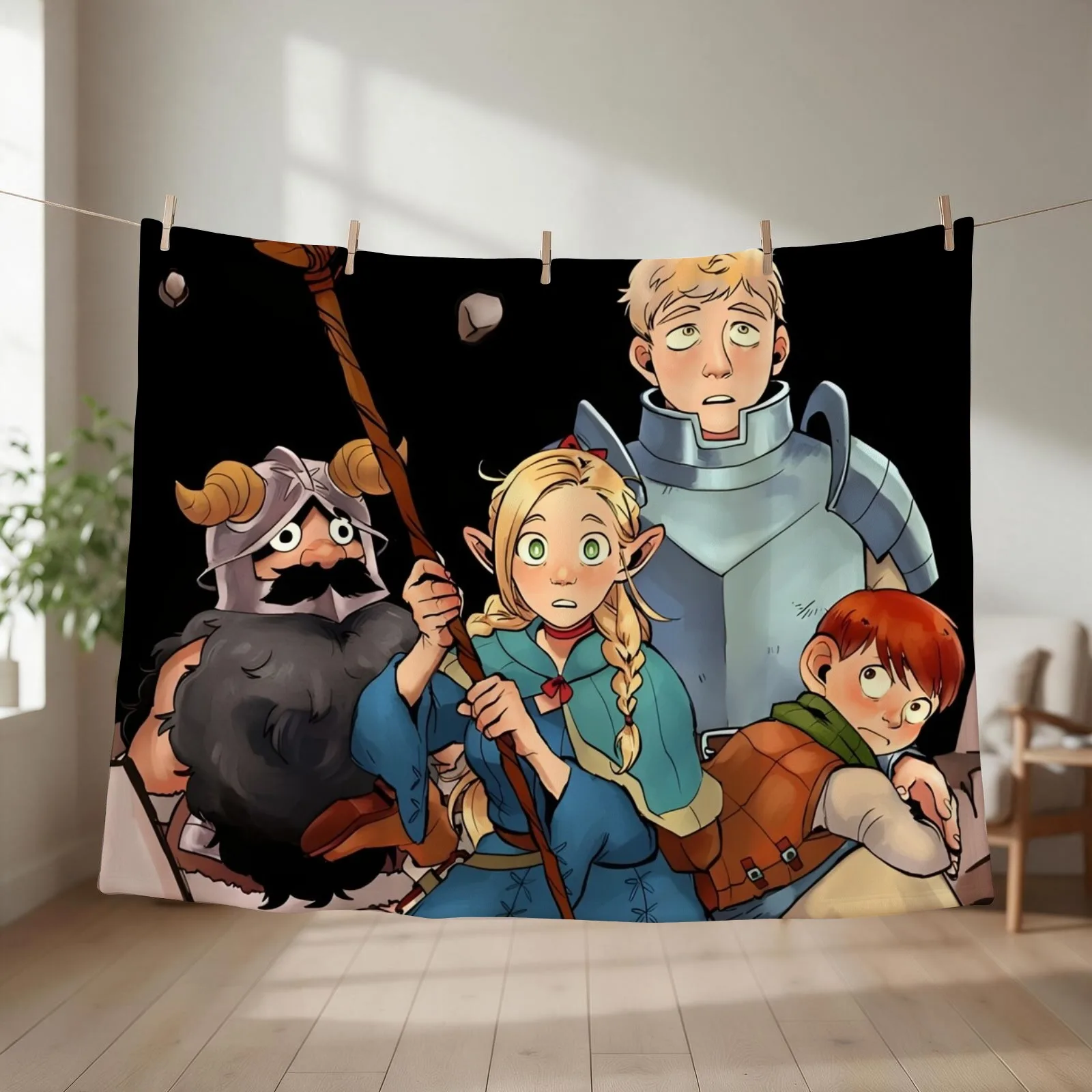 Delicious in Dungeon - All in One Throw Blanket couch cozy soft plush fuzzy picnic outdoor blanket