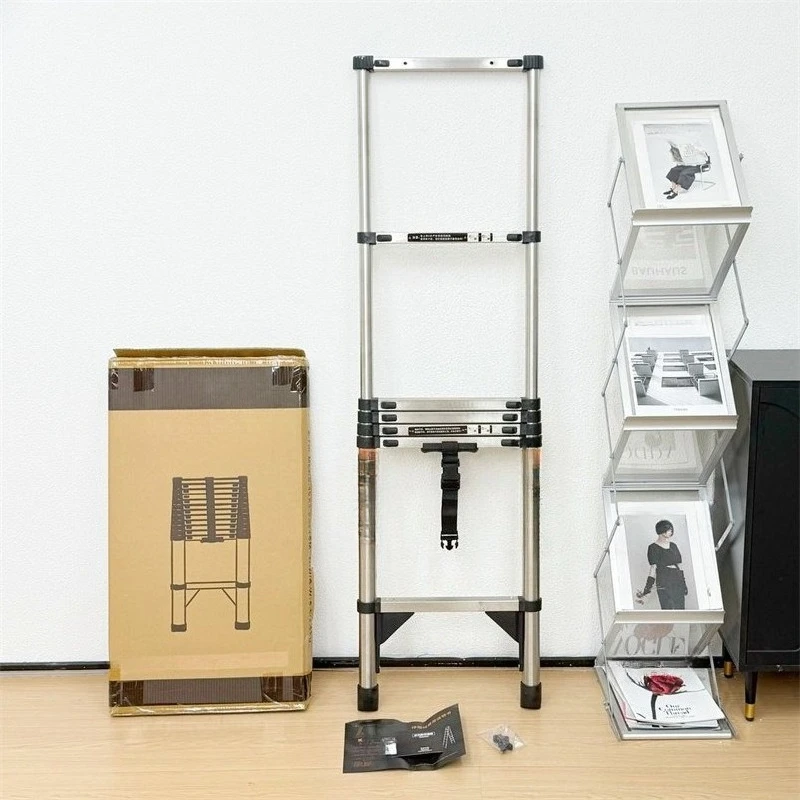 

Утолщенная алюминиевая сталь! Многофункциональная коммерческая и бытовая телескопическая лестница из нержавеющей стали, портативная, прямая, с функцией подъема