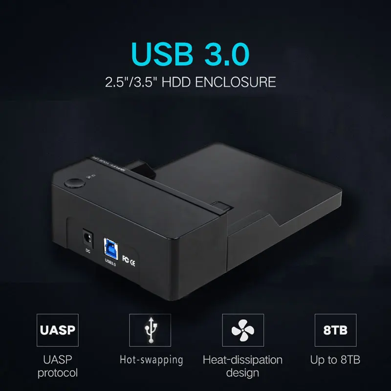 3.5 inch HDD Case SSD Adapter USB 3.0 to SATA II  for Samsung Hard Disk Drive Box 3.5 External Storage HDD Enclosure with UASP