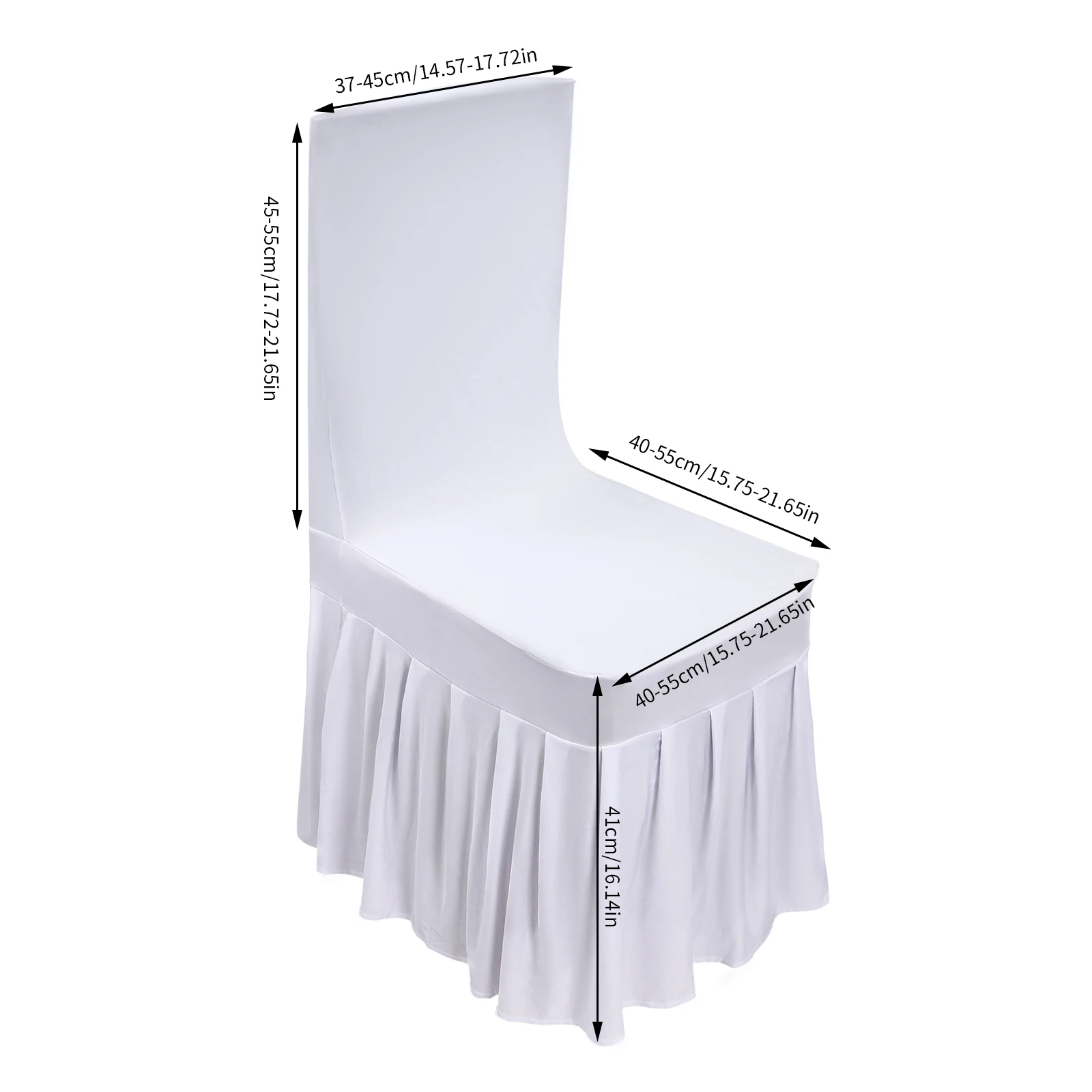 30-delige stretch spandex klapstoelhoezen, gegolfd rokontwerp, universele hoes voor bruiloft, feest, banket