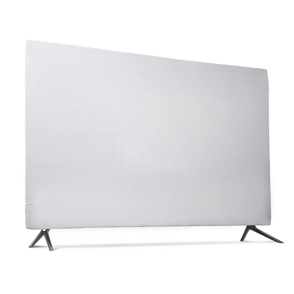 TV Cover Sleeve for 55 Inch Flat Screen Dustproof Cotton Protective Fashion Removable with Elastic Straps