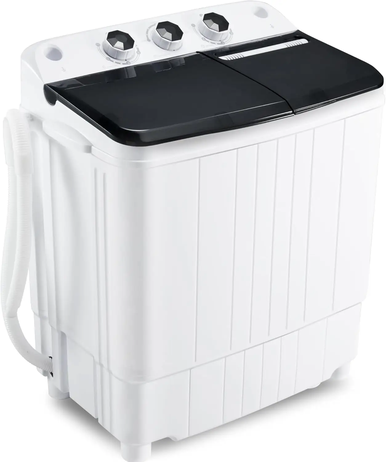 Portable Washing machine 17.6Lbs Capacity Mini Washer and Dryer Combo Compact Twin Tub Laundry Washer(11.6Lbs) & Spinner