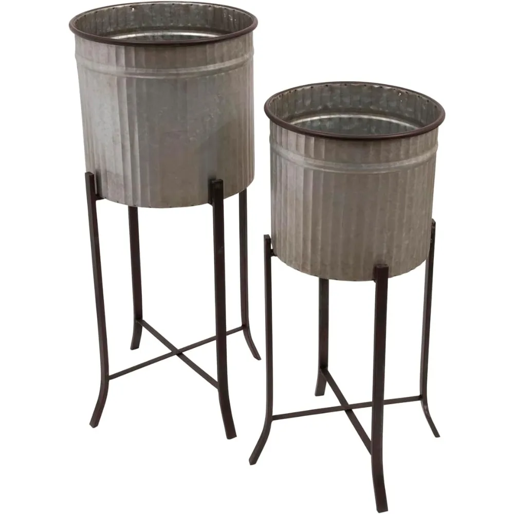 

Pair of Decorative Iron Plant Holders