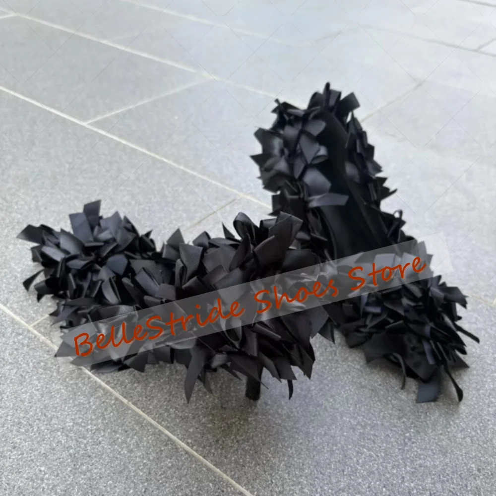 Black Pointed Toe Bow knot Decor Pumps Fashion Women Shoes Stilettos High Heels Party Banquet Dating 2025 Zapatos Para Mujere