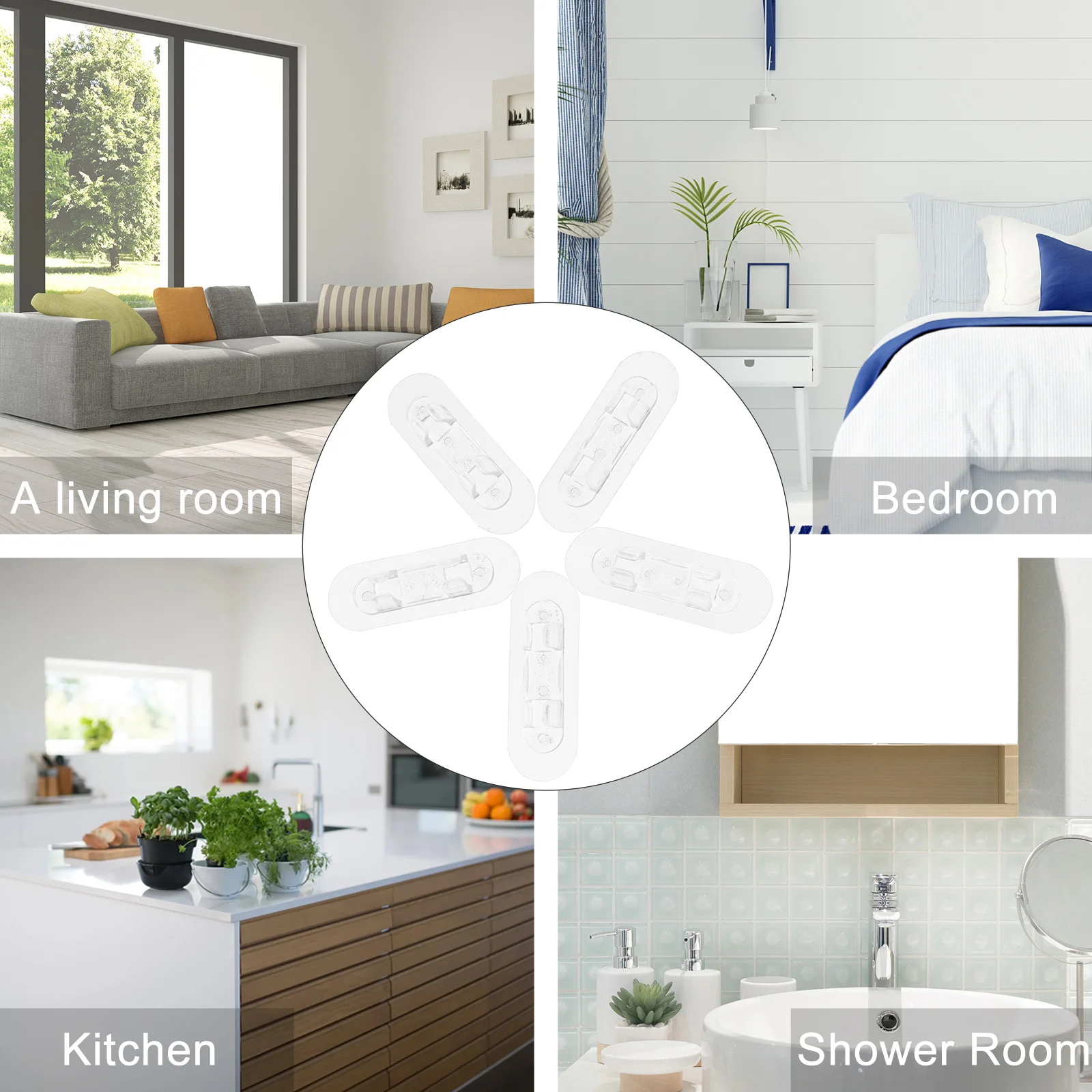 

10Pcs Self-Adhesive Cable Holder Wire Organizer Stable Transparent Desk Wire Management Home Appliance Cord Organizer Clip