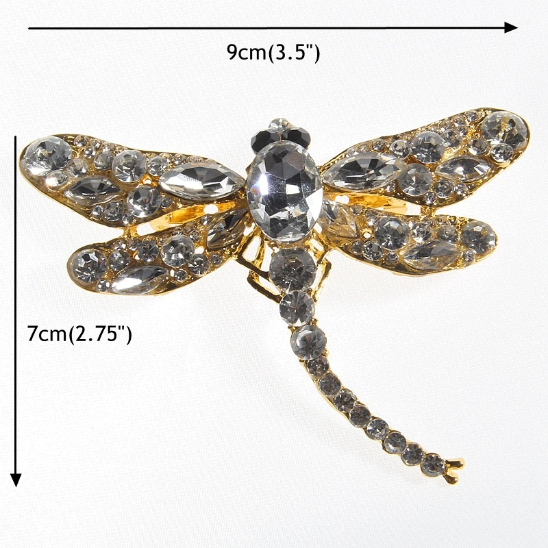 Fashion High Quality Large Vintage Dragonfly Brooches for Women Dress Scarf Brooch Pins Jewelry Accessories Gift