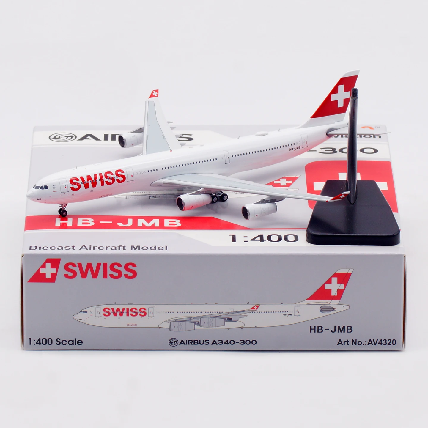 

AV4320 Коллекционный самолет из сплава в подарок авиация 1:400 SWISS [StarAlliance] Airbus A340-300 Литая под давлением модель самолета HB-JMB