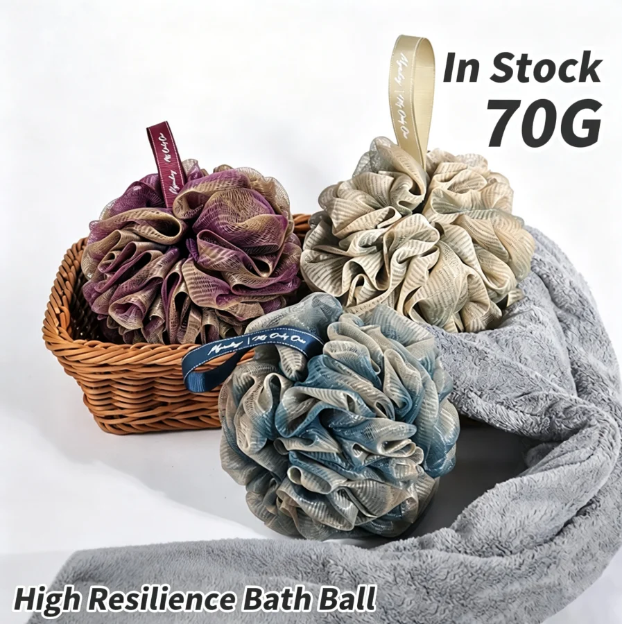 Premium Large Bath Sponge High-Rebound Non-Falling-Apart Durable Bath Ball Shower Bathing Scrubbing Essential