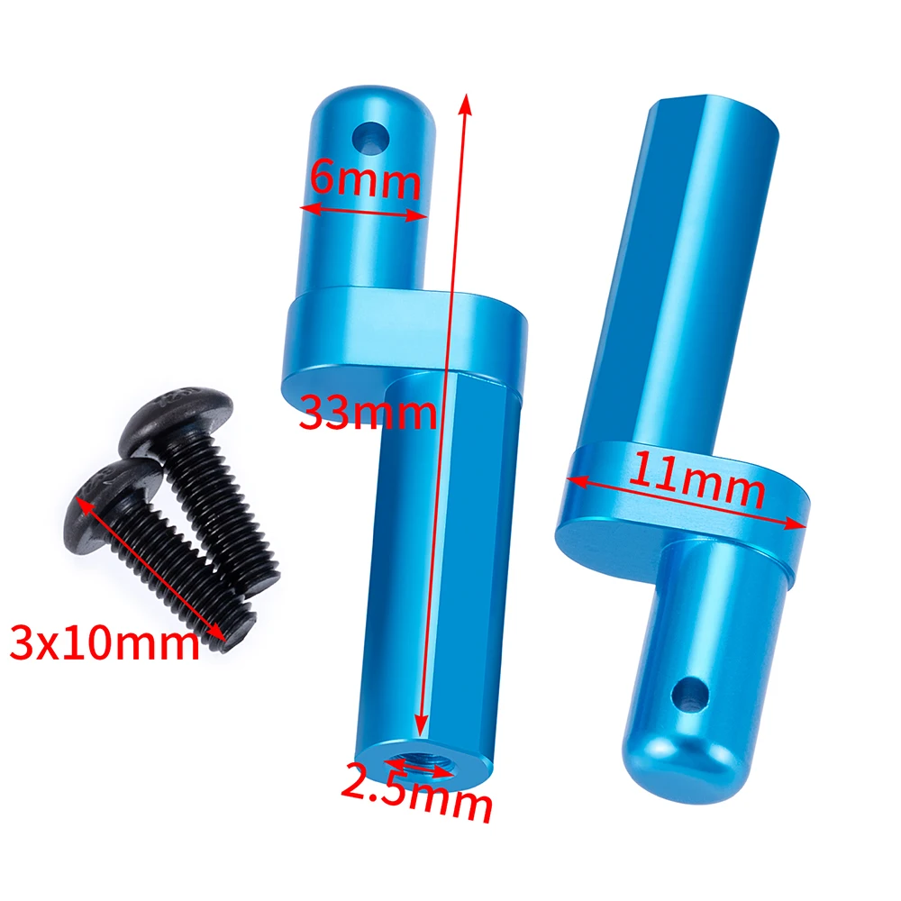 AXSPEED 2Pcs Aluminium Alloy Battery Fixing Post for Tamiya TT02 1/10 RC Drift Car Upgrade Parts