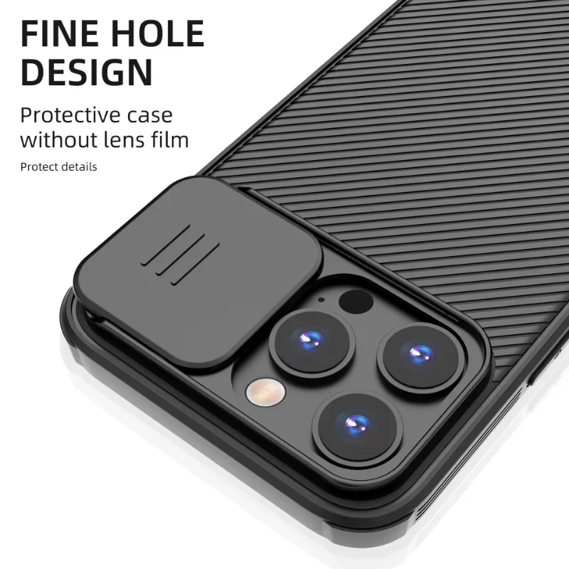 Funda magnética para iPhone 17 16 16e 15 14 13 12 11 Pro Max con protección de lente con ventana deslizante 5