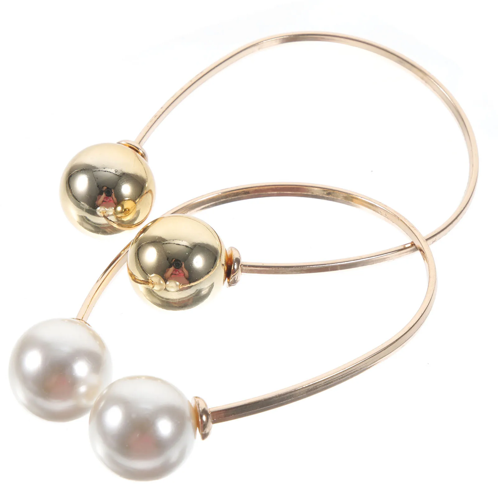 

1Set U-Shaped Shoe Chain with Pearl Design Non-Slip Replaceable Ankle Strap for High Heels Easy Install Women Shoe Extender