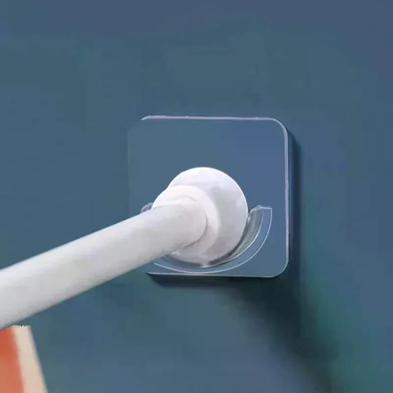 /TPz/Curtain Rod Bracket Holder Hooks For Wall Adhesive Bathroom Shower Rod Tension Retainer No Drilling Stick For Closet Stron