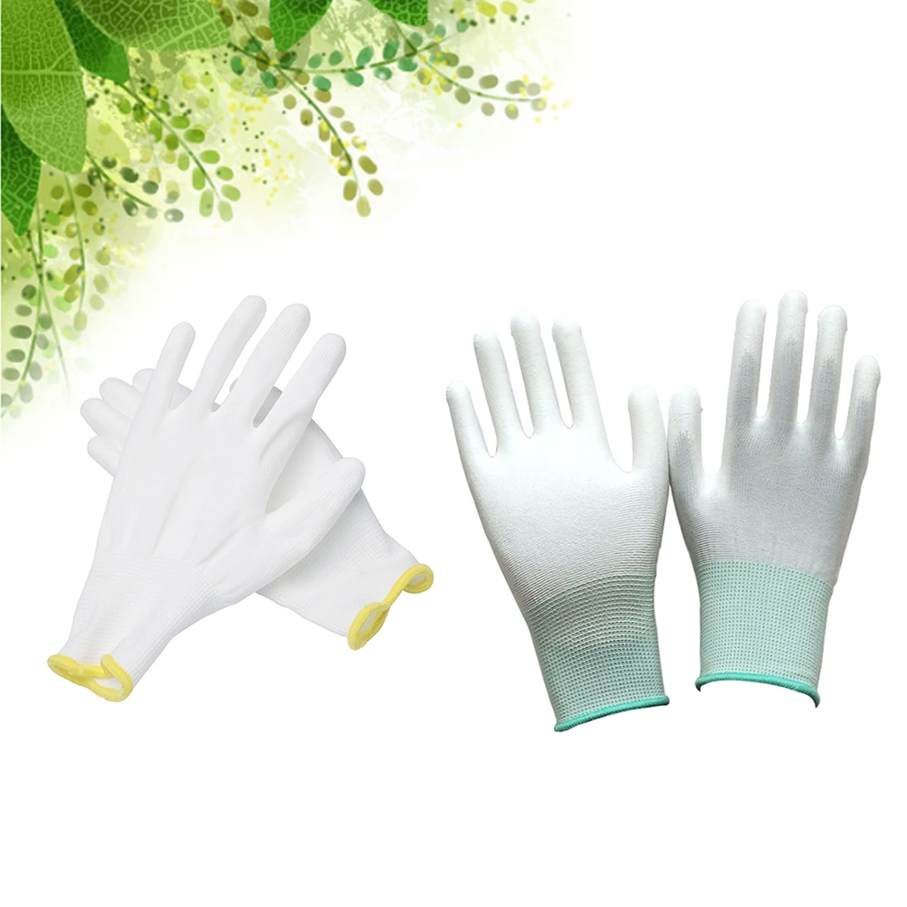

6pcs Lightweight Pu Coated Gardening Gloves For Removal Planting Window Cleaning Breathable Protection Garden Glove