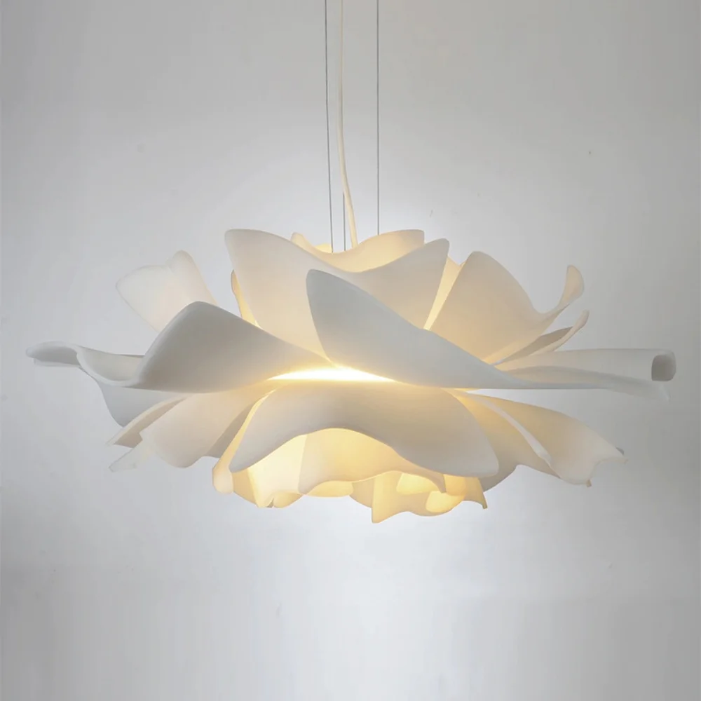 Modern Petal Pendant Light Creative Cream Style Up And Down Luminous Pendant Lamp Bedroom Living Dining Room Decor Pendant Light