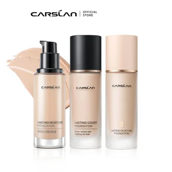 CARSLAN 수분 매트 리퀴드 페이스 파운데이션, 롱래스팅 컨실러, 풀 커버리지, 미백 오일 컨트롤, 페이스 베이스 메이크업