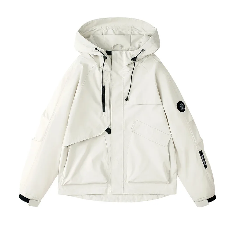 Women's Trendy Outdoor Windbreaker Jacket 2025 Spring Autumn Three-Proof Simple Mountaineering Suit for Casual Comfortable Wear