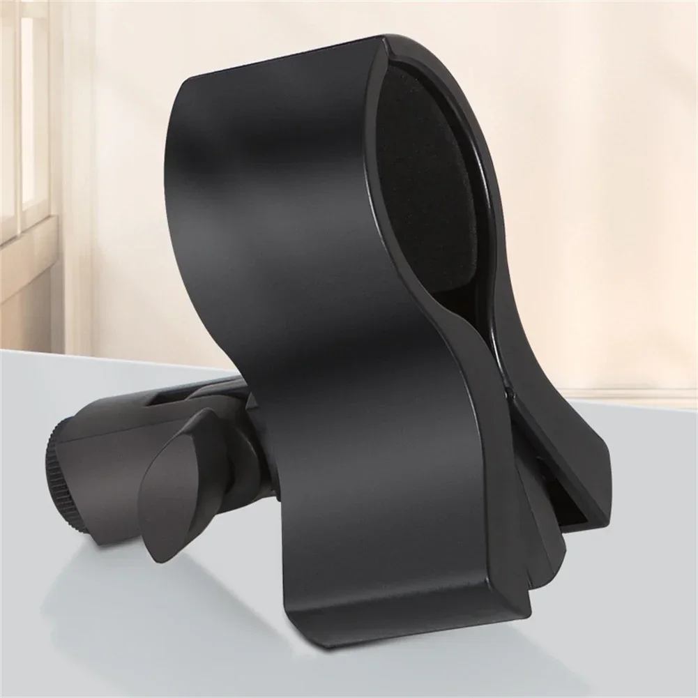 Portable Universal Durable Microphone Holder Stage Use Bracket Clip Clamp Holder With 3/8 Adapter Adjustable  For 3.2-6.8CM Mic