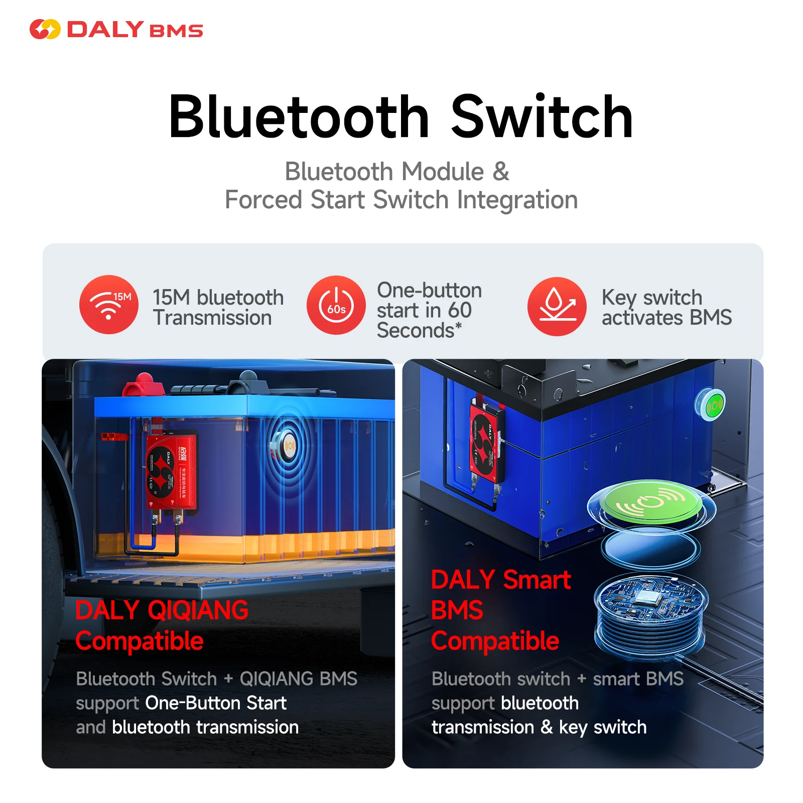 دالي الذكية BMS lifepo4 ليثيوم أيون اكسسوارات بلوتوث التبديل ل 3s 4s 8s 10s 16s 20s 24s 40a 60a 100a 250a 300a نسخة جديدة BMS
