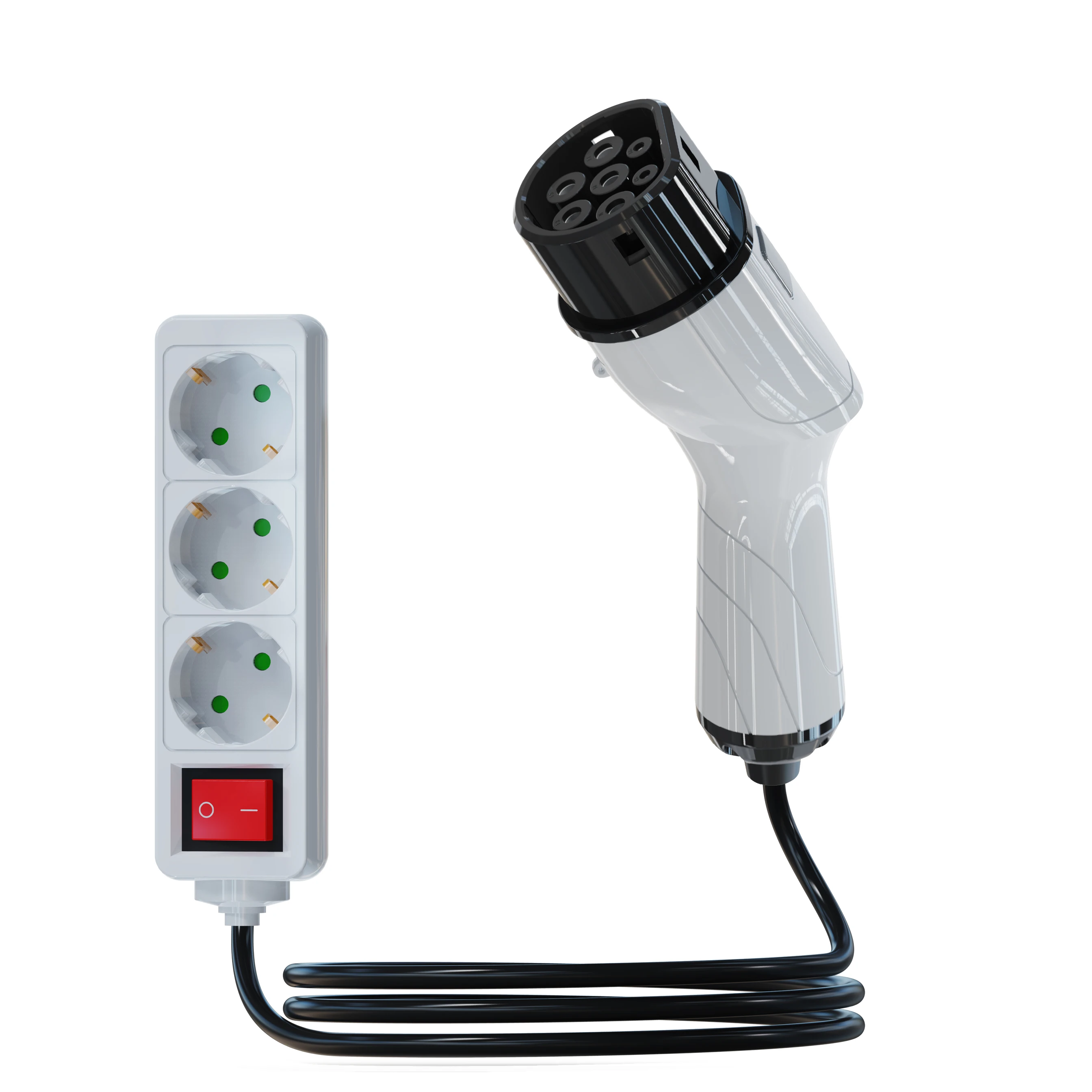 

EU Universal V2X Kits V2L Adapter Type 2 Extension Cable Portable AC EV Charger LCD for Electric Cars 15W 20W Output Power PD Qi