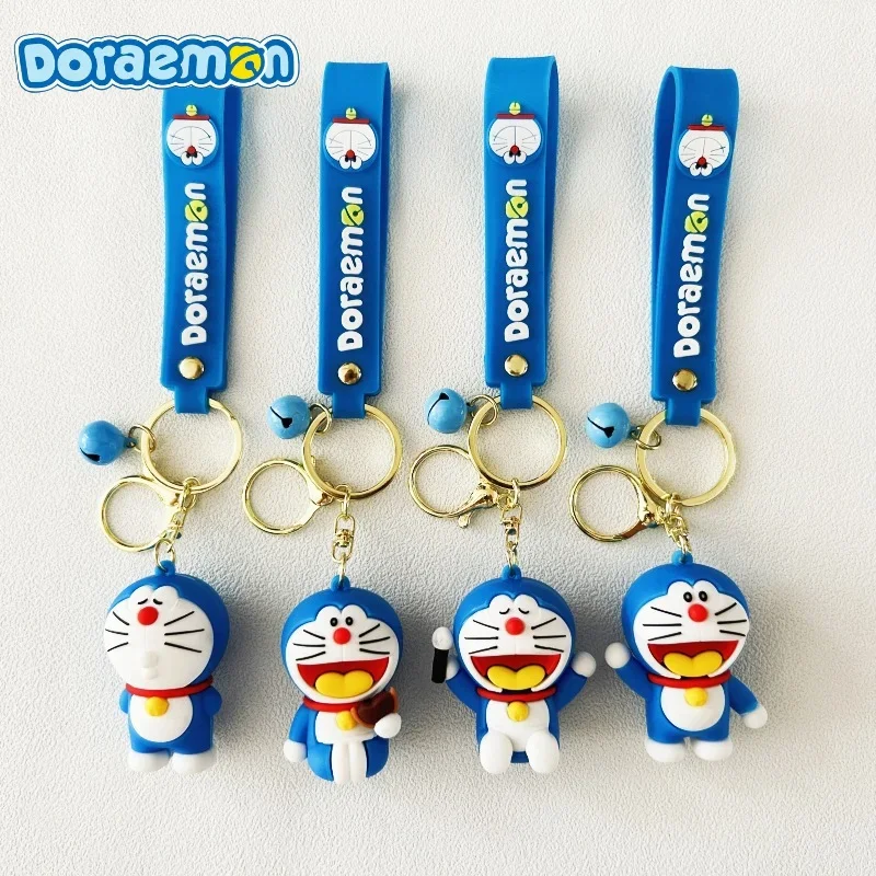 Anime Cartoon Doraemon Keychain Cute Doll Cosplay Car Key Ring Backpack Pendant Kawaii Ornaments Jewelry Toy Kids Birthday Gifts