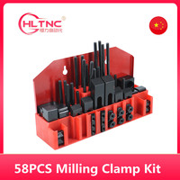 Hardening   quality  milling machine clamping set M8 58pcs mill clamp kit vice,clamping tool(A3 material  heat deal )