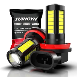 2x H11 H8 Led Fog Lights Canbus H16 H9 Car Bulb Lamp 12v 55w For Renault Megane 3 2 4 Scenic Clio Duster Master Captur Fluence