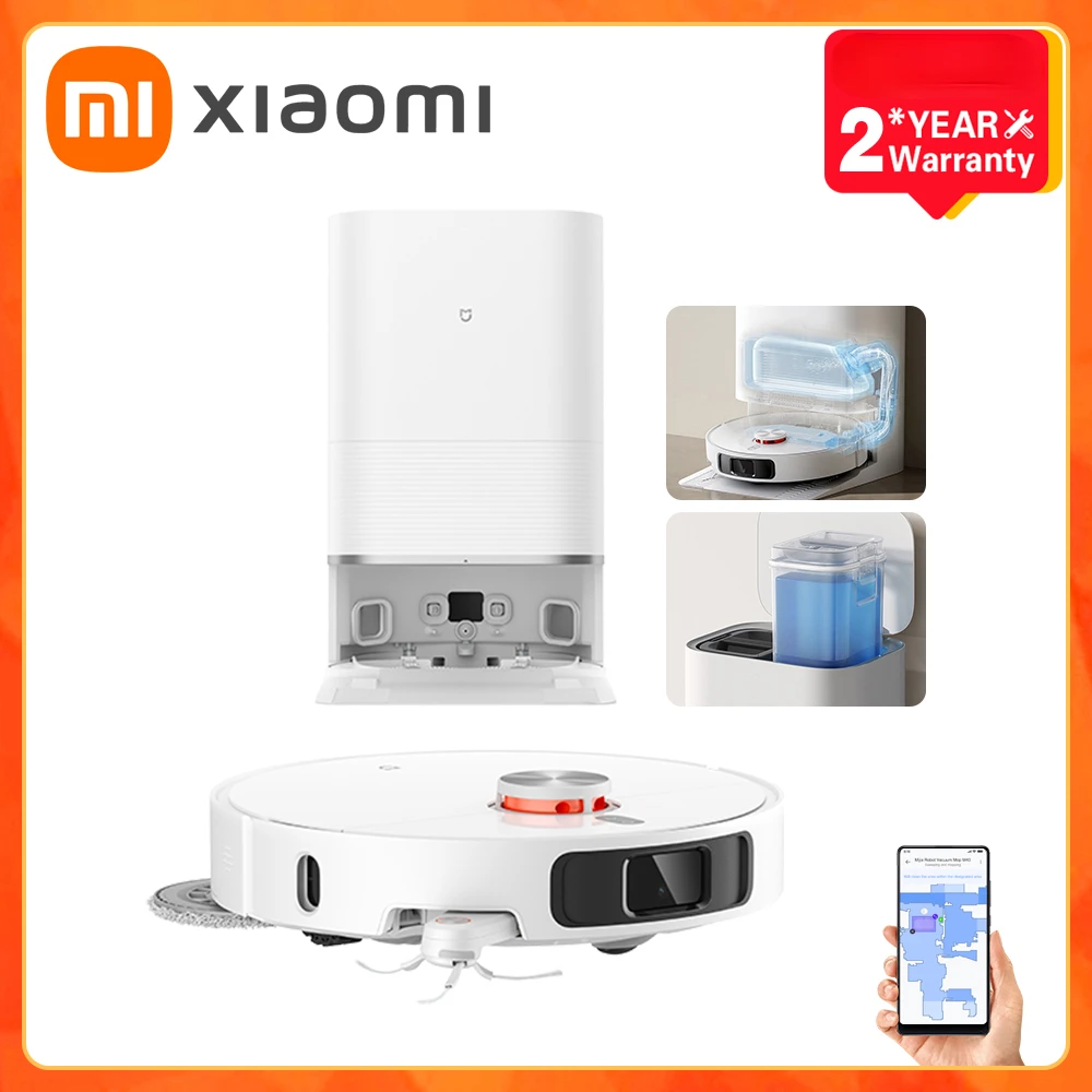 XIAOMI MIJIA OMNI Infinite Robot MOP Vacuum Cleaner M40 D110CN Self Cleaning Hair Cutting Empty Dust Home Dirt Disposal Machine