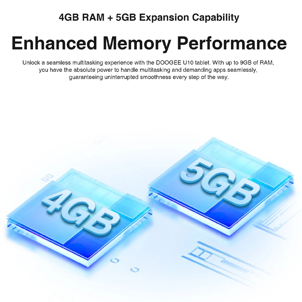 Doogee U10 Tablet Android 13 10.1-inch HD+ IPS High-Definition Large Screen 4GB RAM + 128GB  ROM 4600mAh Tablets