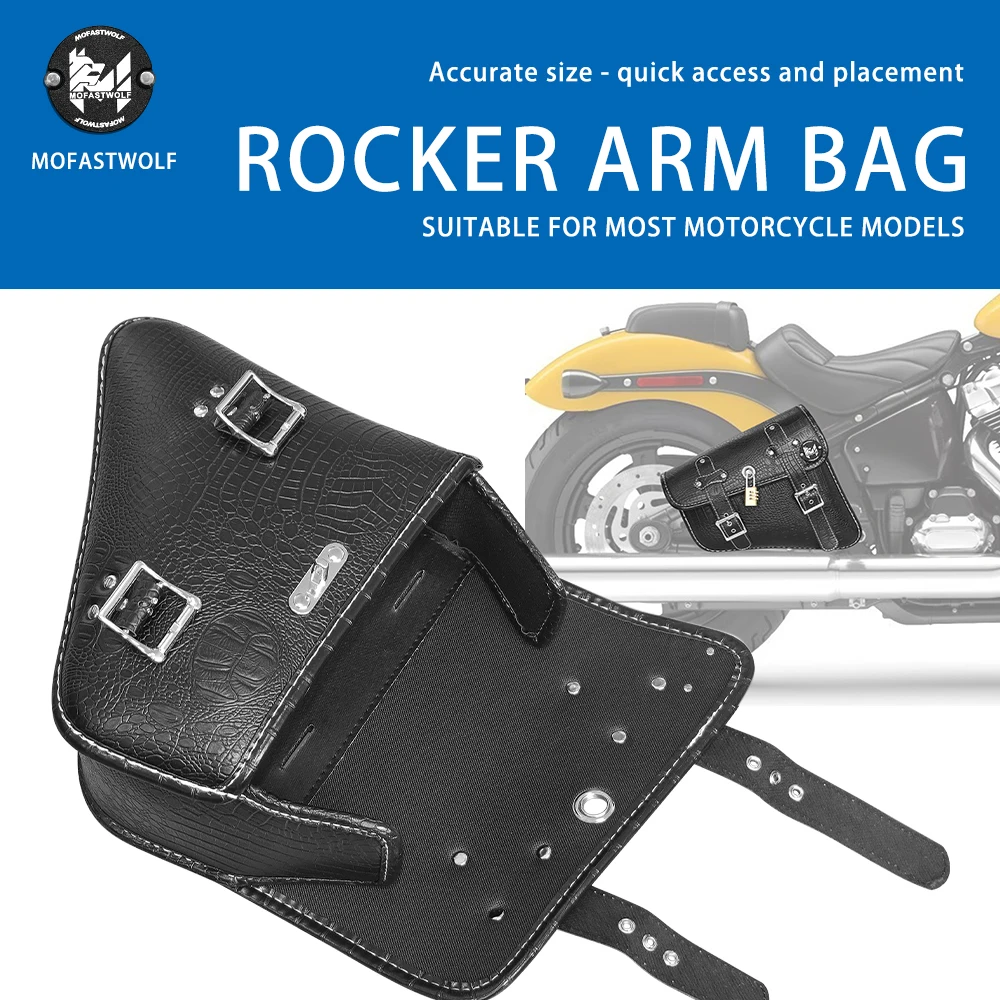 Retro motorcycle edge bag leather for Harley hanging bag waterproof side bumper bag multifunctional motorcycle travel tool kit