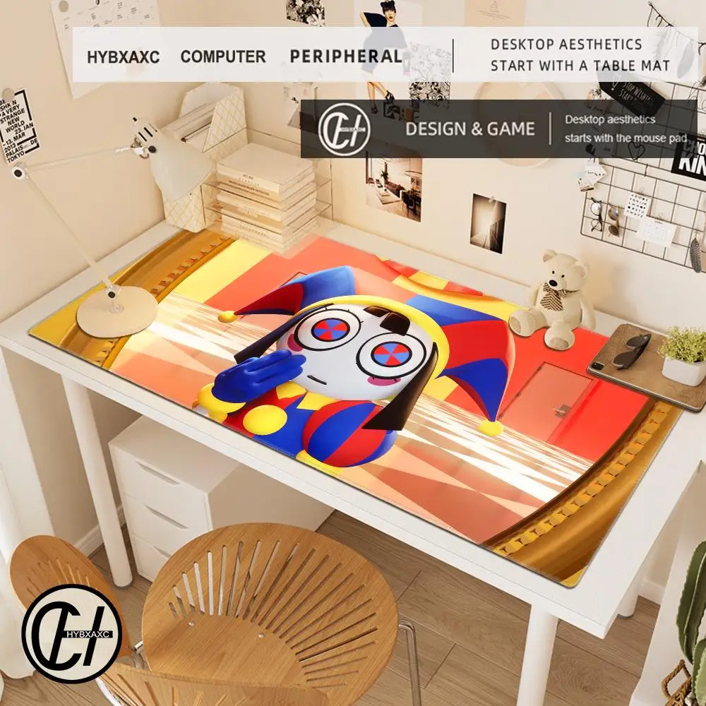 Anime The Amazing D-Digital C-Circus PC Large Keyboard Table Mat Big Mouse Pad Locking Edge Gabinete HYBXAXC Computer Mat Gaming
