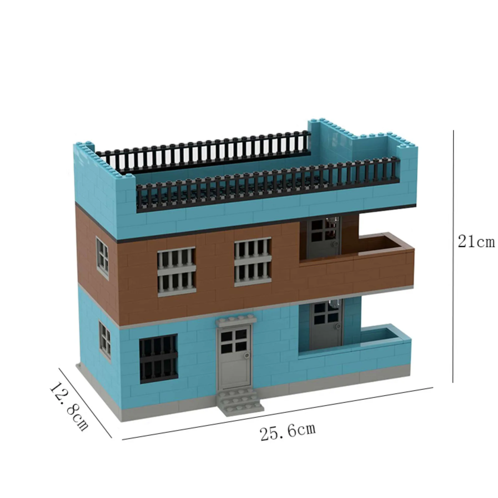 Creative Small Building Blocks Toy DIY Double Balcony House Model for Kids