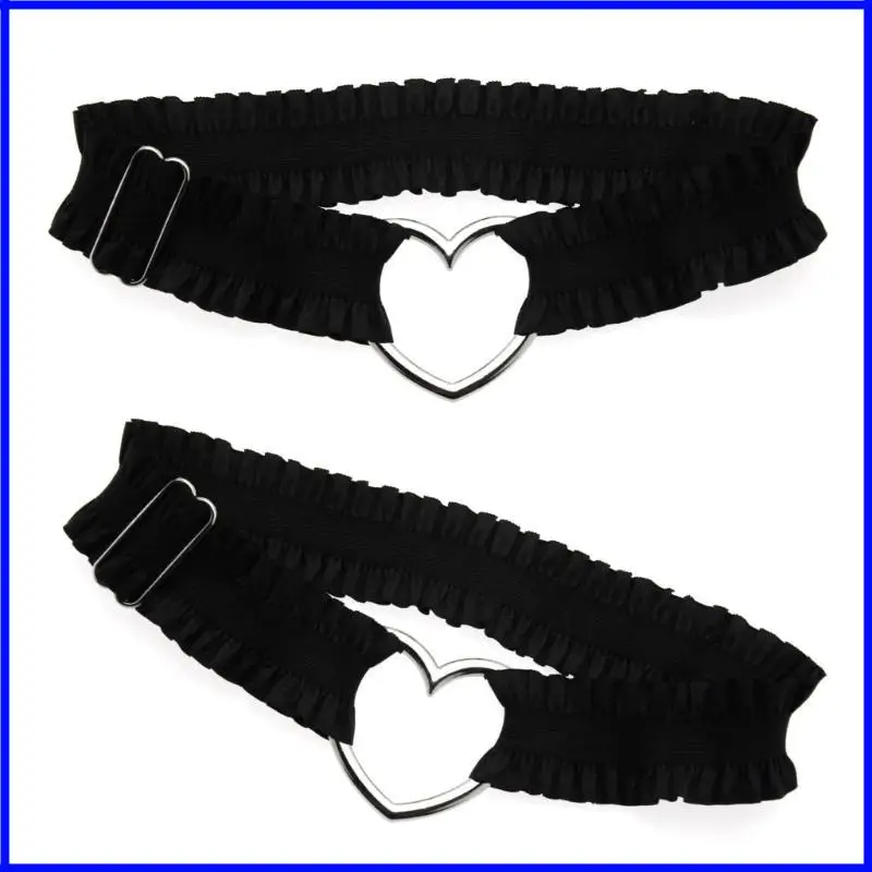 Versatile Lace Ruched Thigh Garter for Cosplay and Music Festivals Photo Props