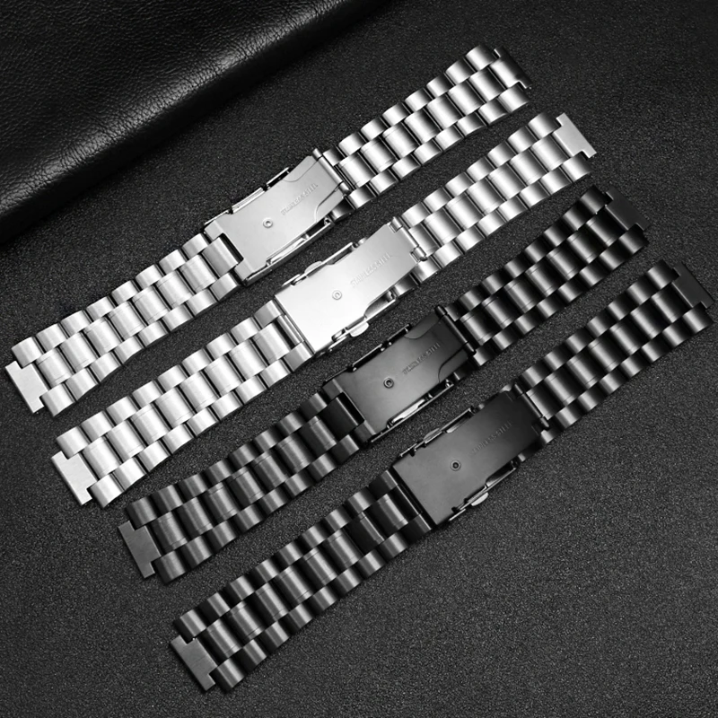 Steel Bracelet for men's TIMEX T2N720 T2N721 TW2R55500 T2N721 watch strap 24*16mm lug end silver black stainless watchband strap