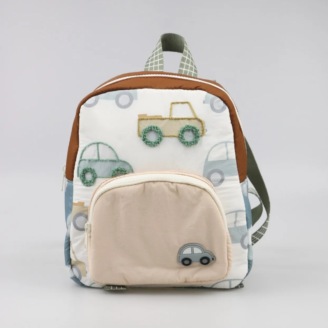 New Cute and Fashionable Car Embroidery Children's Multifunctional Backpack Kindergarten Boys and Girls Lightweight Backpack