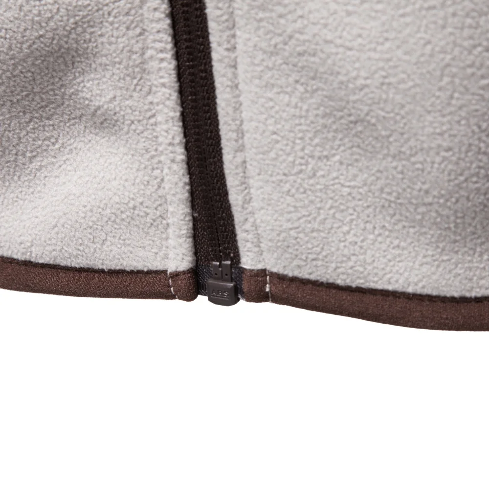 AIOPESON Herren Fleecejacke mit mehreren Taschen, Kapuze, durchgehendem Reißverschluss, Wildlederkapuze, Streetwear, Herbst-Winter, warme Oberbekleidung – Detail 14